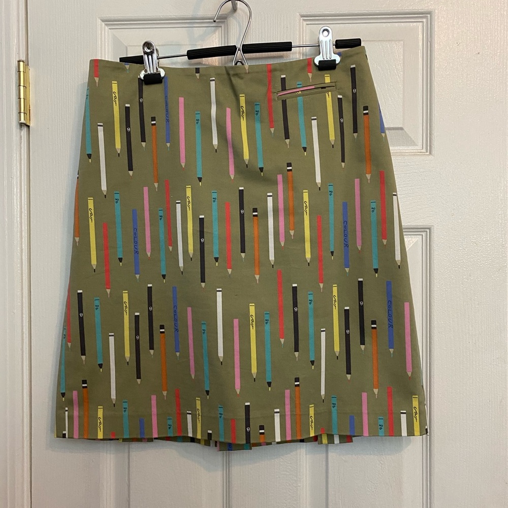 Anthropologie Elevenses Pencils Skirt Library sz10